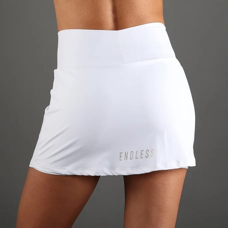 Falda Minimal White Gold