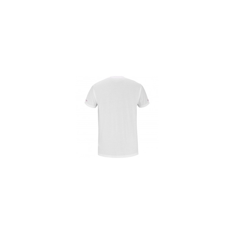 Camiseta Babolat Lebrón Algodón Blanco/Rosa