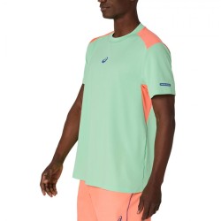 Camiseta Asics Court SS Menthol/Vivid Coral